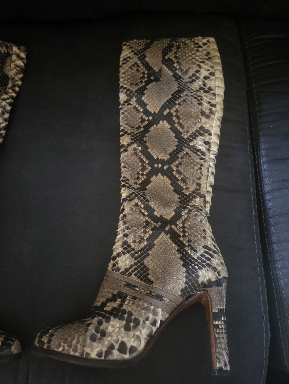 🔥 Genuine Python Leather Boots – Mr. Seymour (Spain) – Size 5.5 🔥